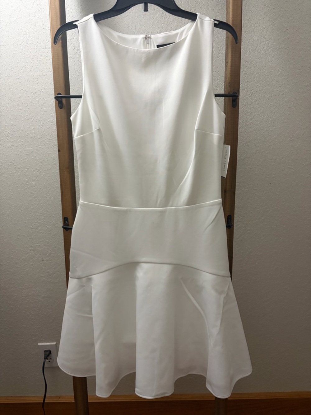 Discounted - Ivory Flare Hem Dress
